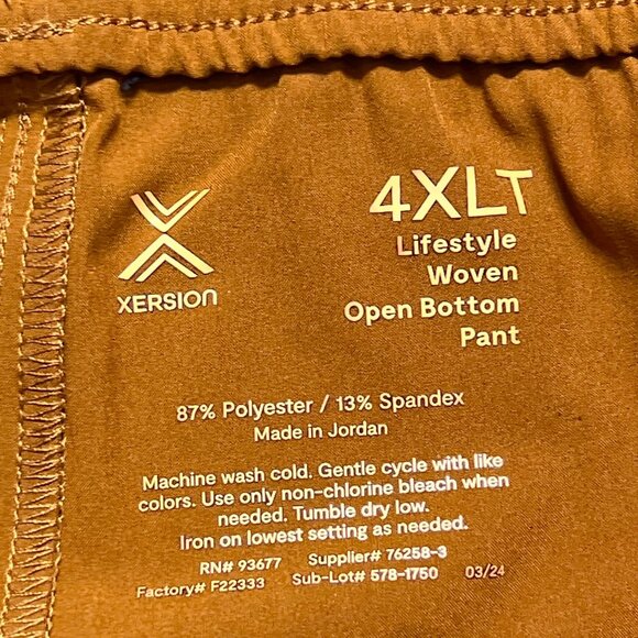 NWT Xersion Men's Pull-on Woven Loose Fit Stretch Brown Pants Big/Tall Size 4XLT - Picture 6 of 10